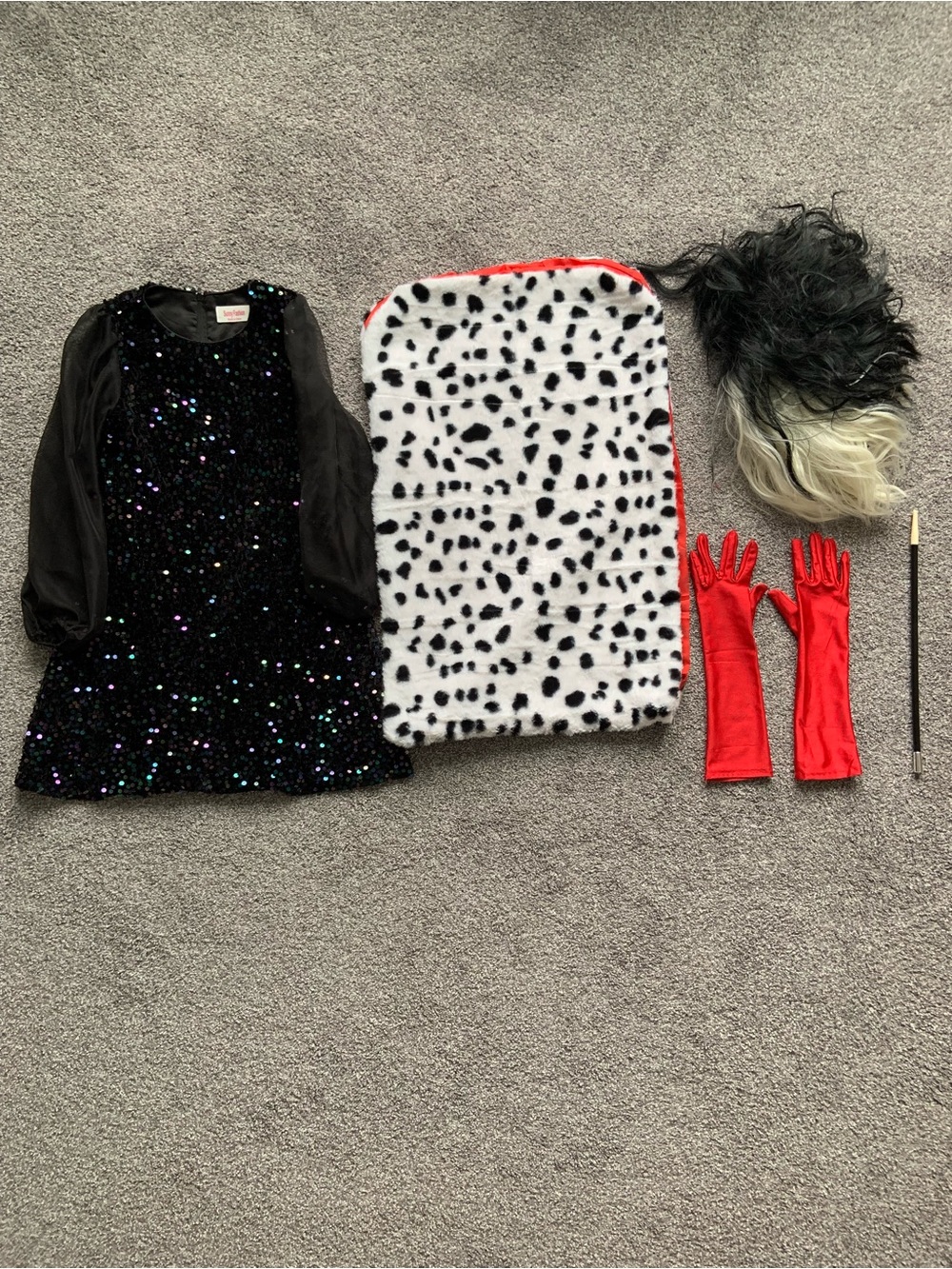 Girls Cruella de Vil Halloween Costume